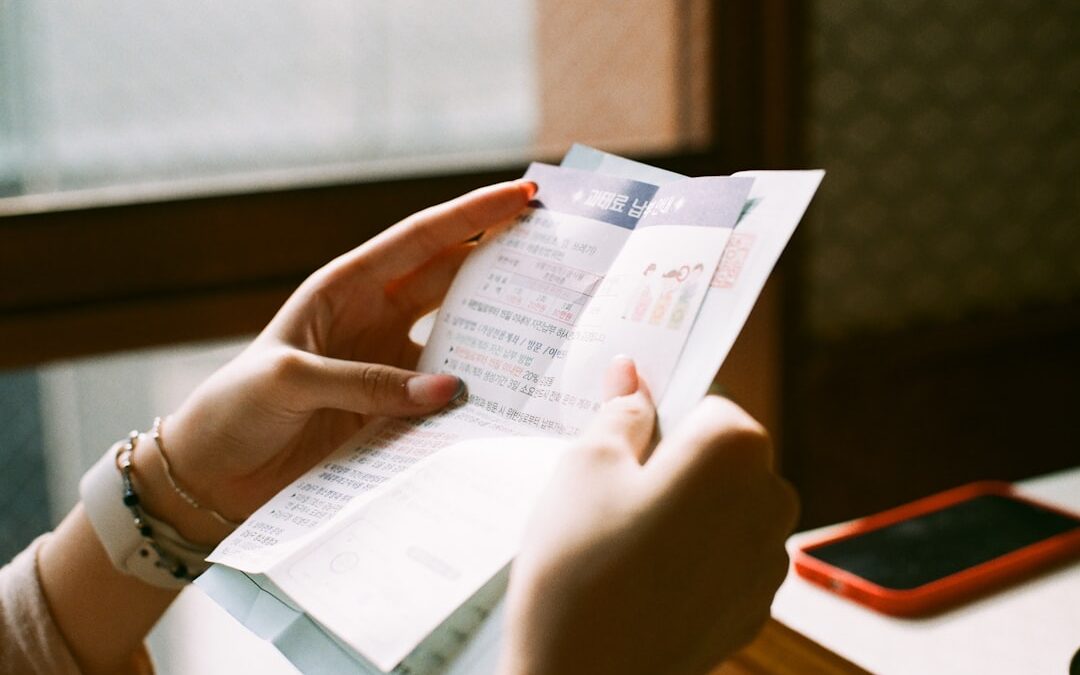 Homeowner reviewing HOA lien notices and property paperwork